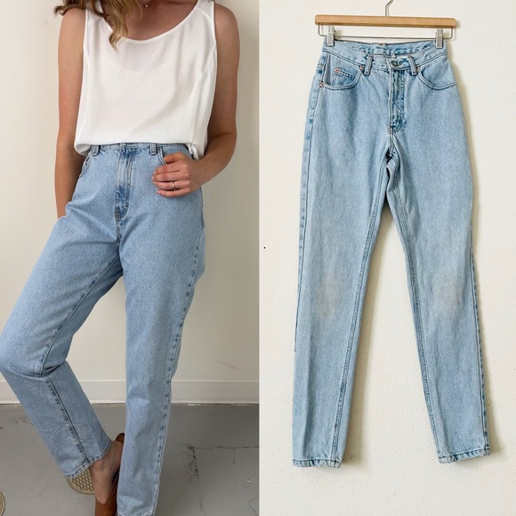 Calvin Klein Jeans Denim - Vintage CK Calvin Klein SIZE 4 blue high rise tapered jeans